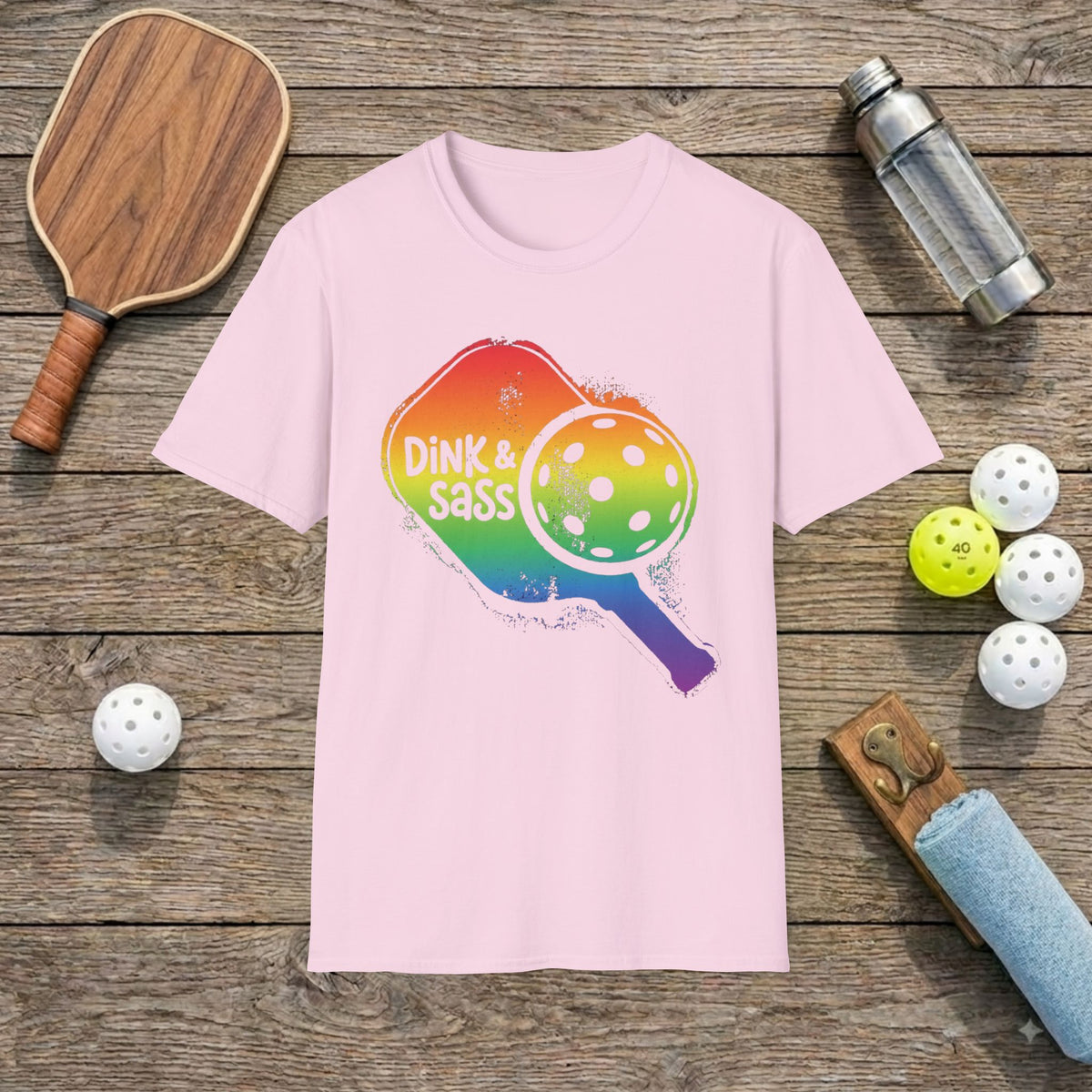 Rainbow Pickleball T-Shirt