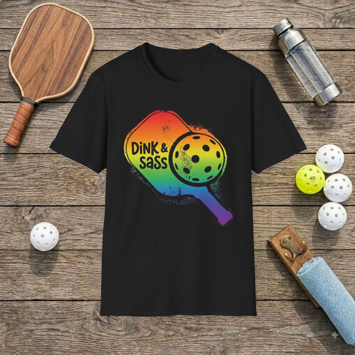Rainbow Pickleball T-Shirt