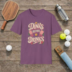 "Dinks Before Drinks" Pickleball Funny Vintage T-Shirt