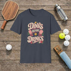 "Dinks Before Drinks" Pickleball Funny Vintage T-Shirt