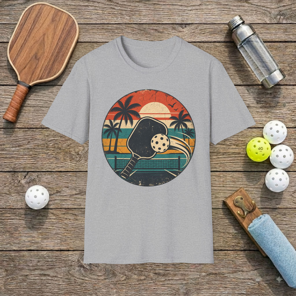 Sunset and Pickleball T-Shirt