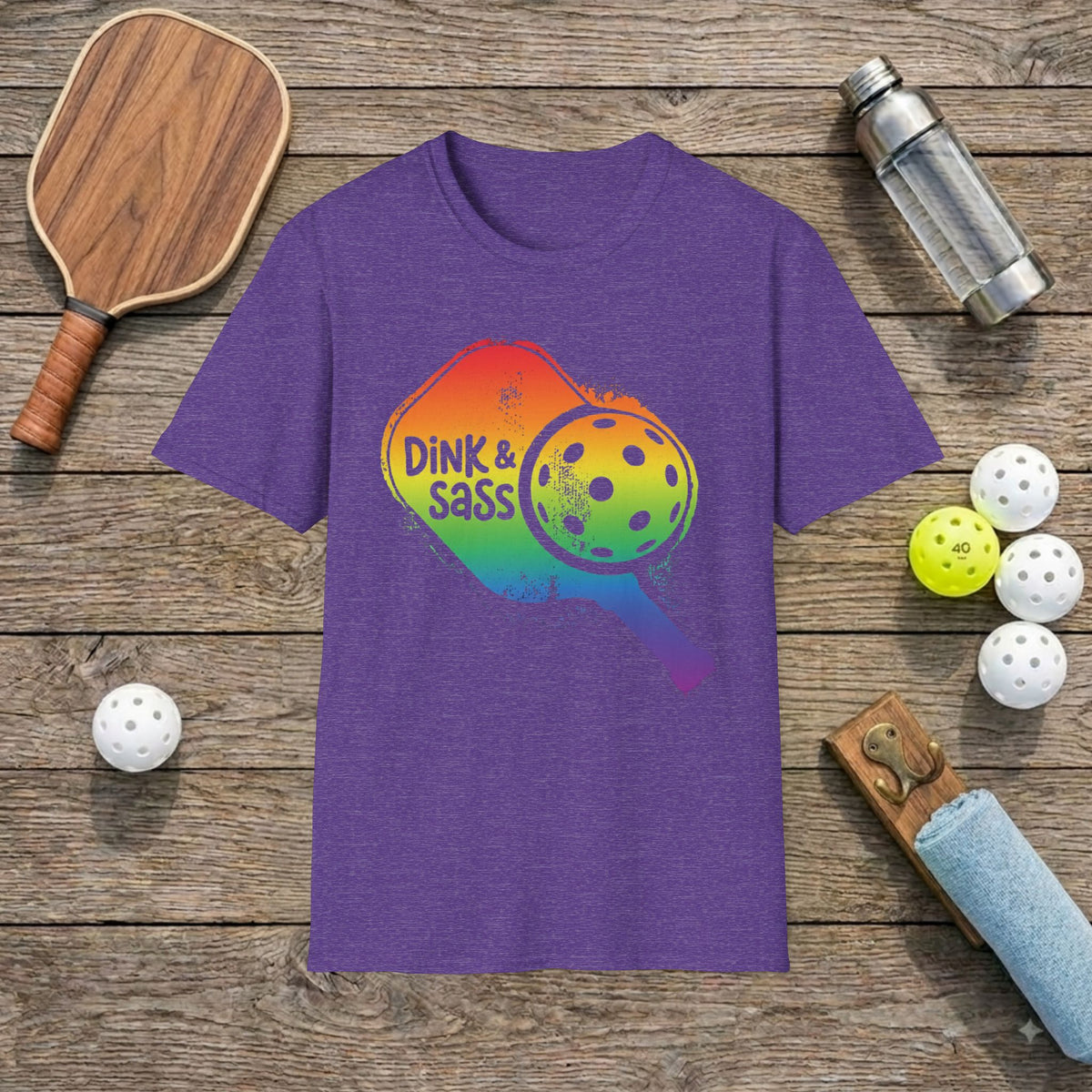 Rainbow Pickleball T-Shirt