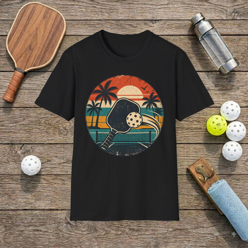 Sunset and Pickleball T-Shirt