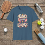 "Dinks Before Drinks" Pickleball Funny Vintage T-Shirt
