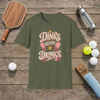 "Dinks Before Drinks" Pickleball Funny Vintage T-Shirt