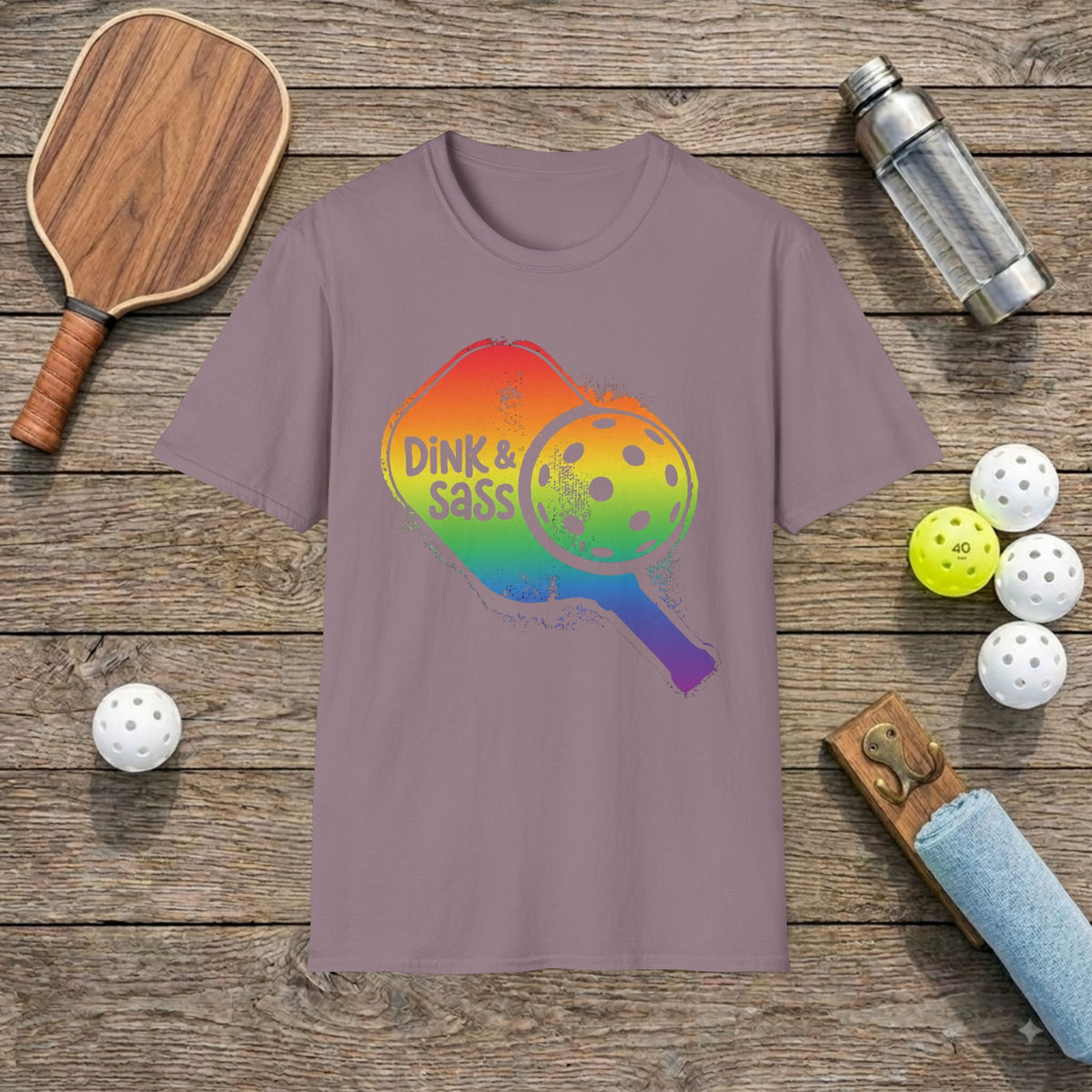 Rainbow Pickleball T-Shirt
