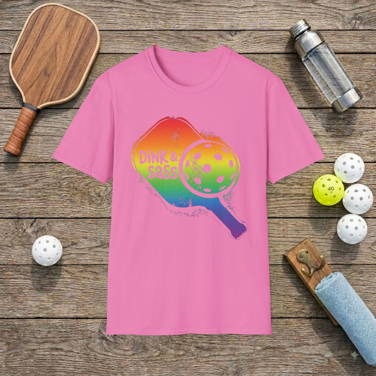 Rainbow Pickleball T-Shirt
