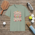 "Dinks Before Drinks" Pickleball Funny Vintage T-Shirt